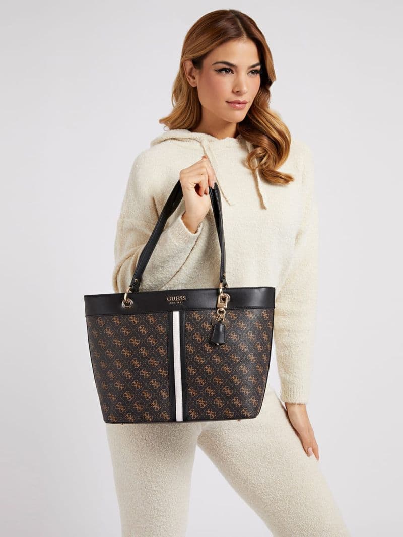 Hwkg7879230 Cabas Noelle Logo 4g Guess Noelle Hwkg7879230 Marron