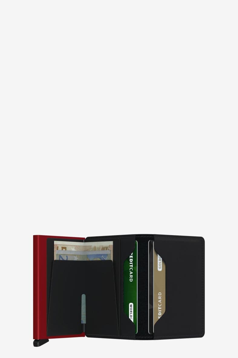 SECRID SLIMWALLET MATTE BLACK & RED — vue 4