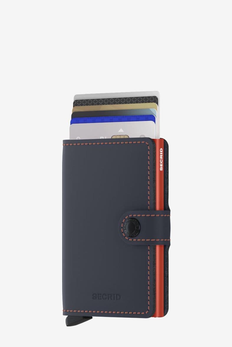 SECRID Miniwallet Matte Nightblue & Orange — vue 2
