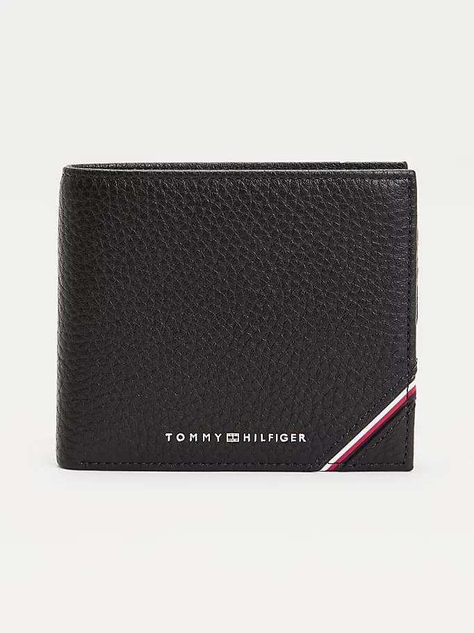 Tommy Hilfiger Portefeuille homme grainé avec bandes — vue 1