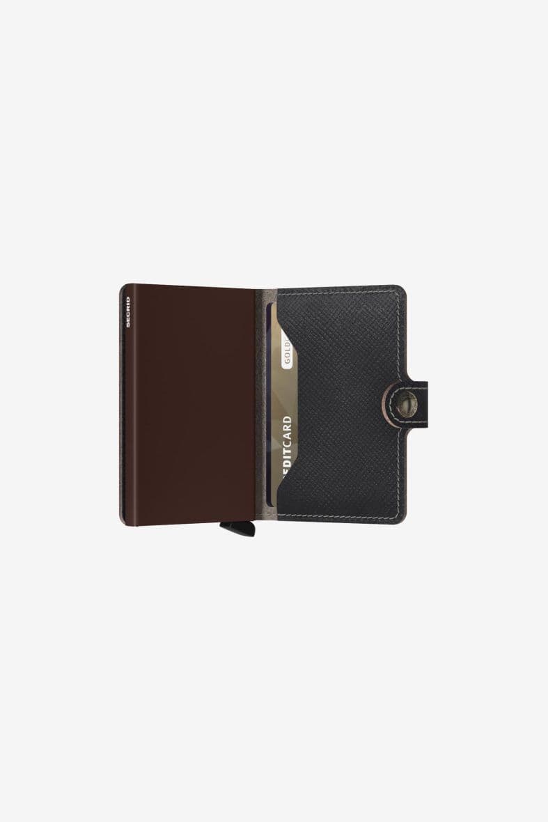 SECRID Miniwallet Saffiano Brown — vue 3