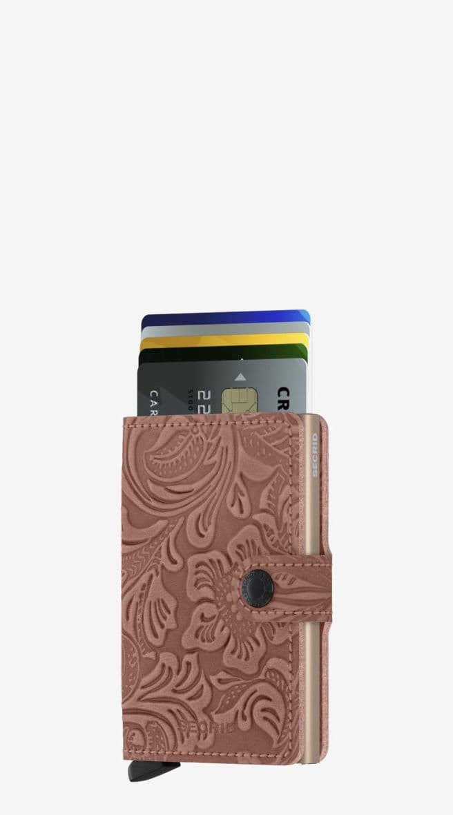 SECRID MINIWALLET ORNAMENT ROSE — vue 1