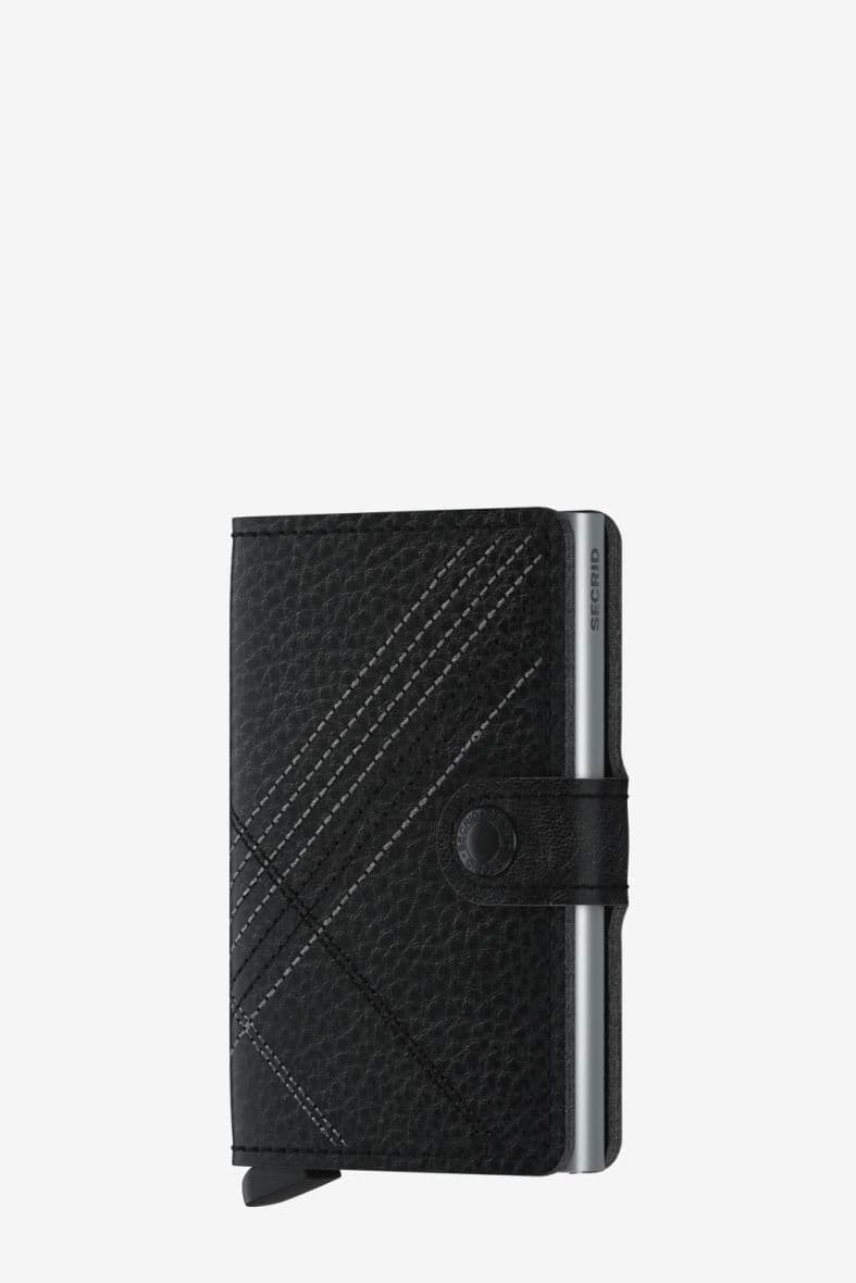 SECRID MINIWALLET STITCH LINEA BLACK — vue 1