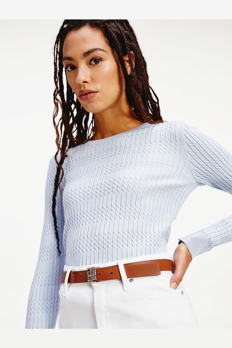 TOMMY HILFIGER CEINTURE FINE EN CUIR — vue 2