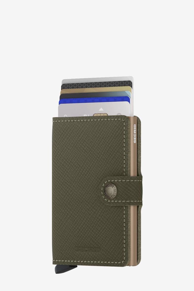 SECRID Miniwallet Saffiano Olive — vue 2