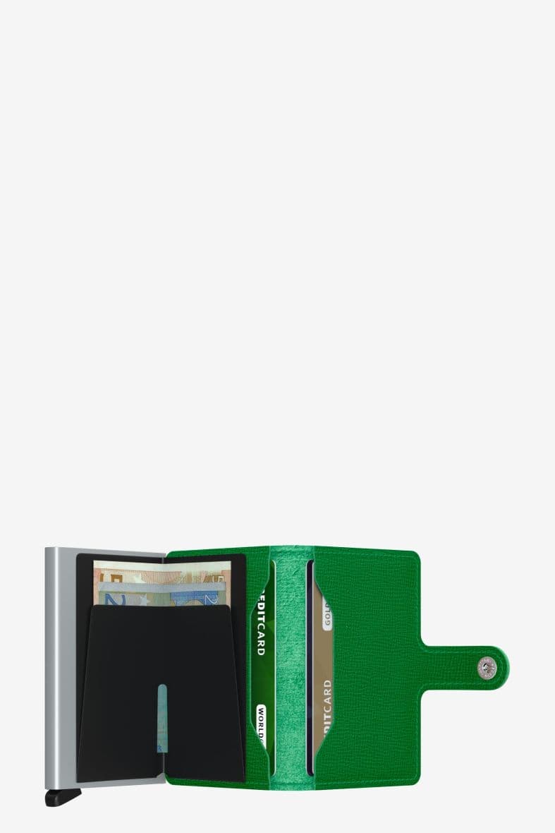 SECRID MINIWALLET CRISPLE LIGHT GREEN — vue 2