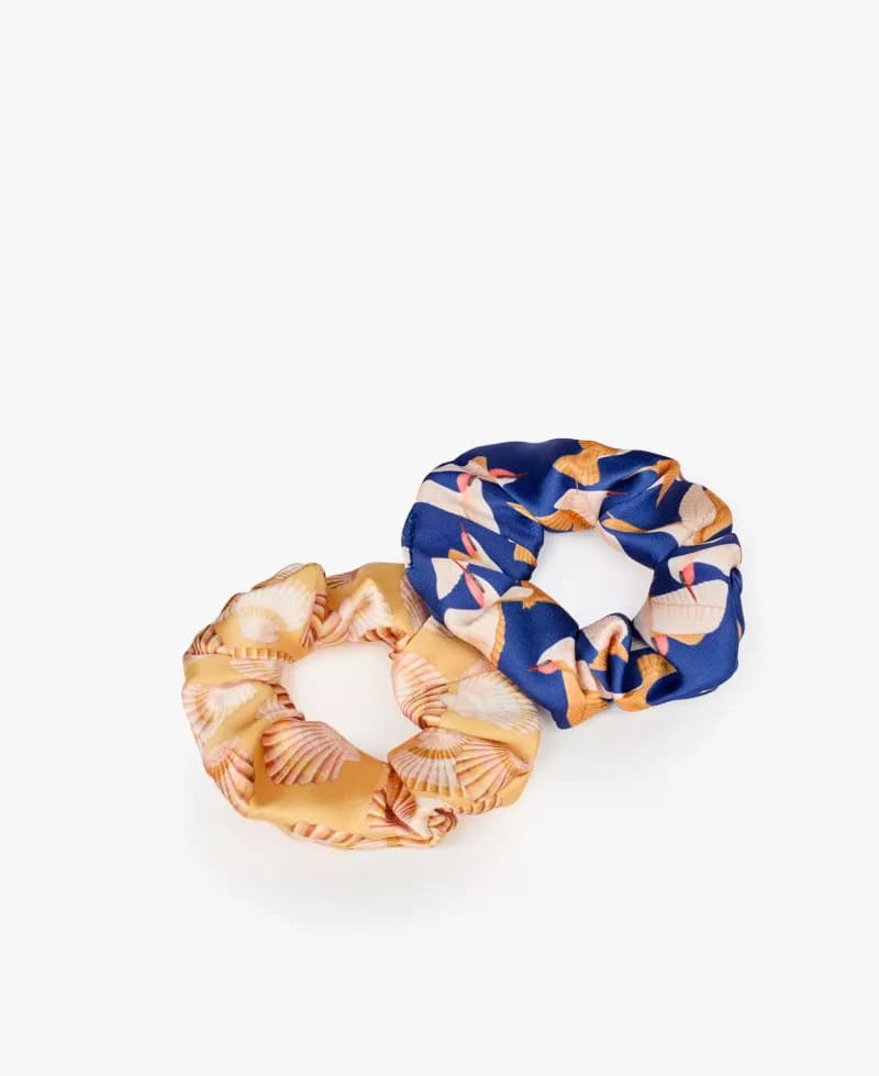 WOUF Blue Birds & Coral Scrunchies — vue 1
