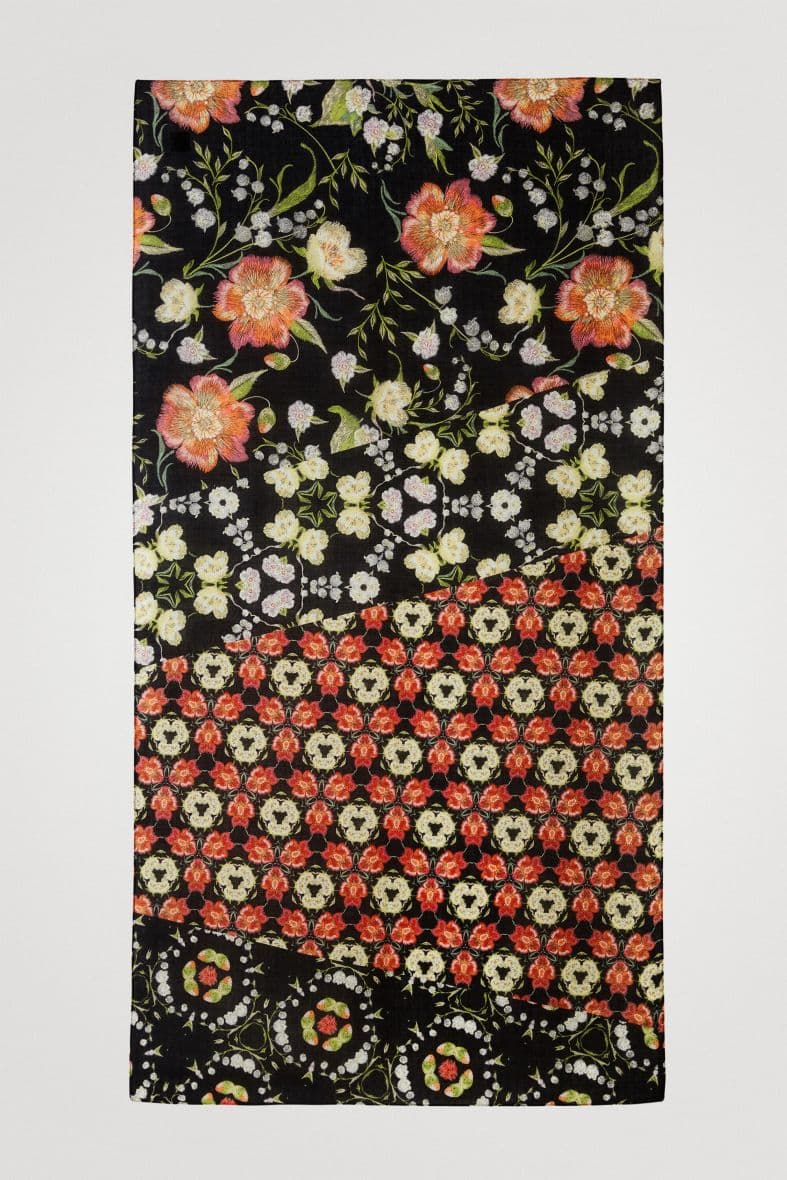 Desigual Foulard rectangulaire fleurs Liberty — vue 3
