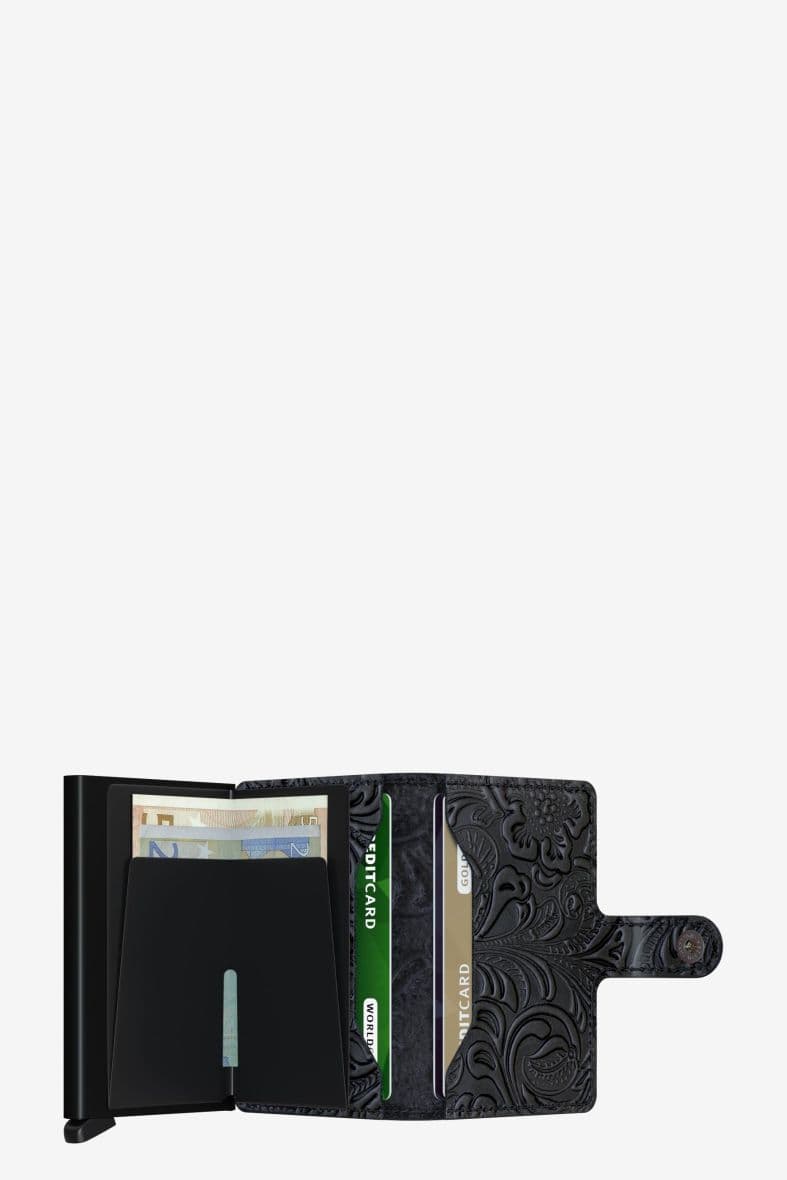 SECRID MINIWALLET ORNAMENT BLACK — vue 2