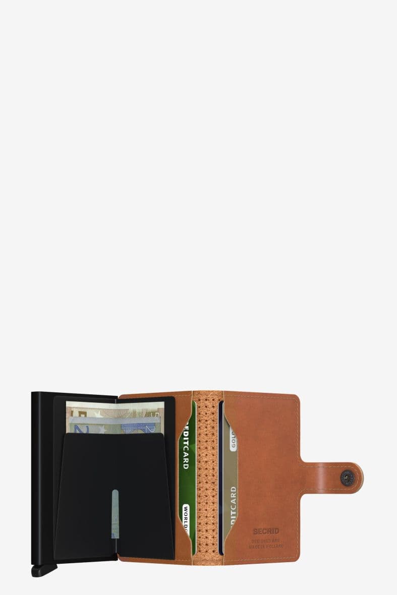 SECRID MINIWALLET PERFORATED COGNAC — vue 2