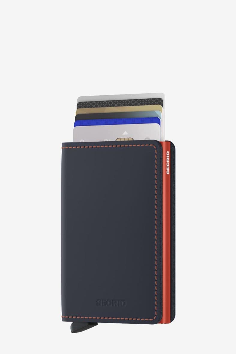 SECRID Slimwallet Matte Nightblue & Orange — vue 2