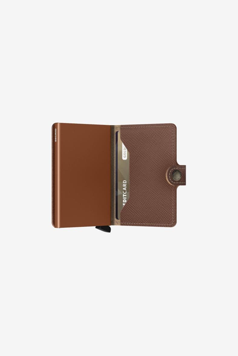 SECRID Miniwallet Saffiano Caramel — vue 3