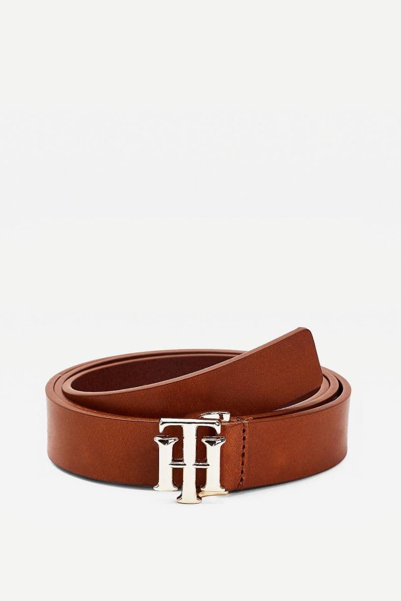 TOMMY HILFIGER CEINTURE FINE EN CUIR — vue 1
