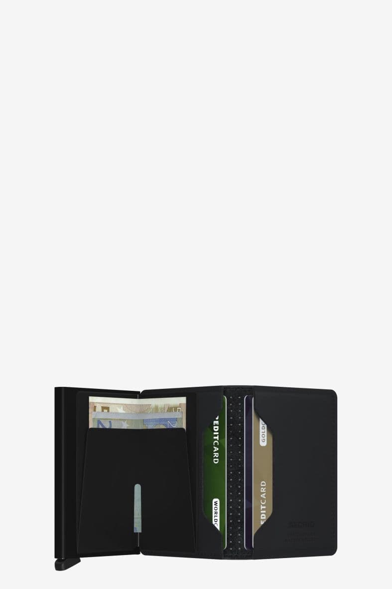 SECRID SLIMWALLET PERFORATED BLACK — vue 3