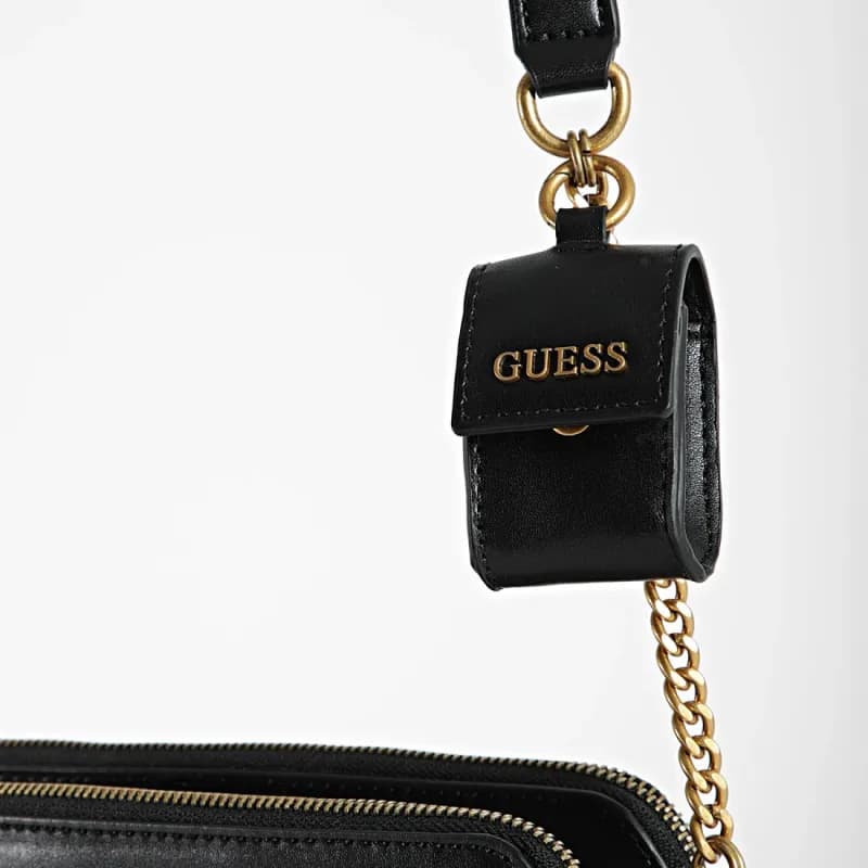 GUESS BEA - sac noir avec détails doré — vue 4