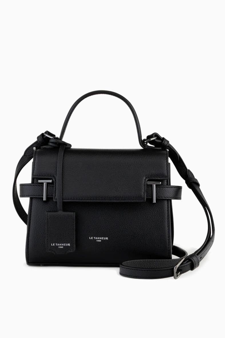 Sac Bandoulière En Cuir Grainé Le Tanneur Temi1001 Noir