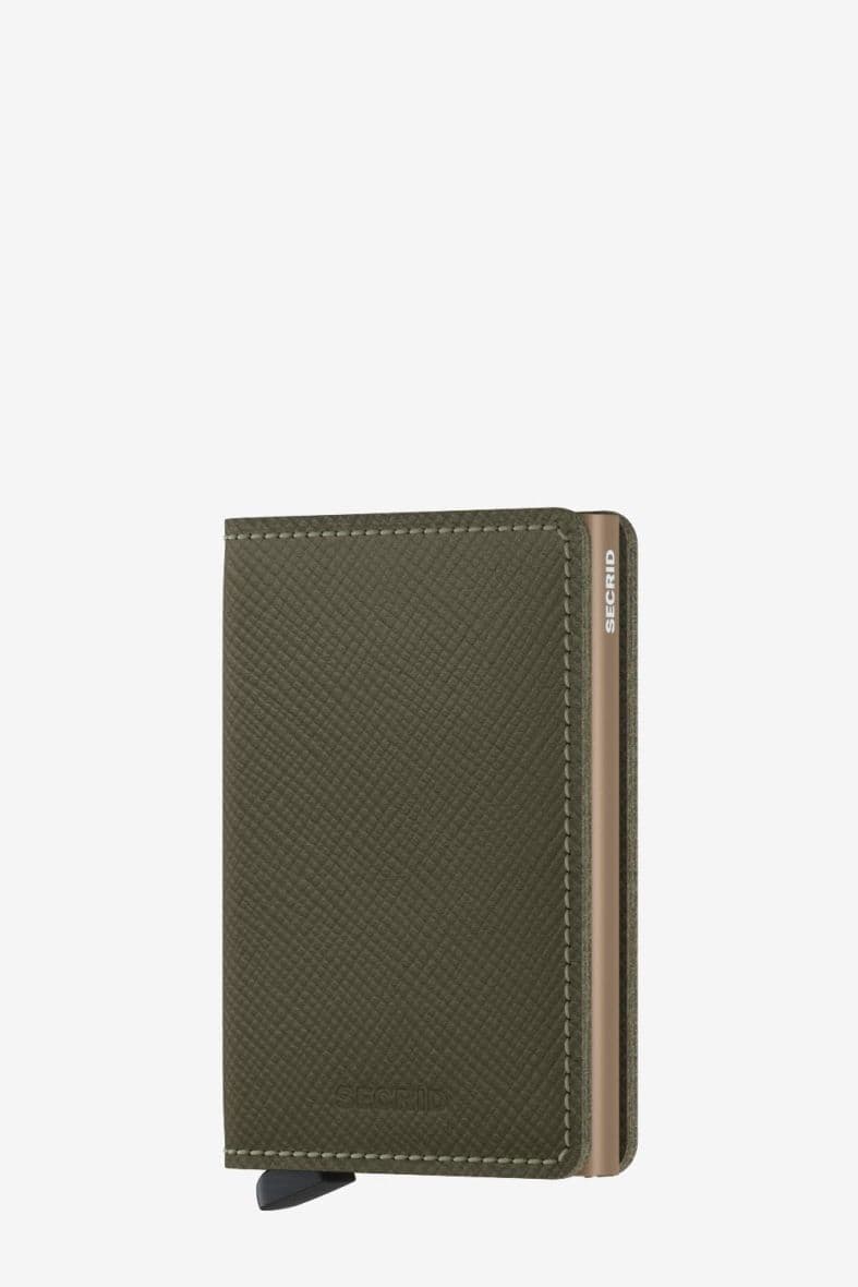 SECRID Slimwallet Saffiano Olive — vue 1
