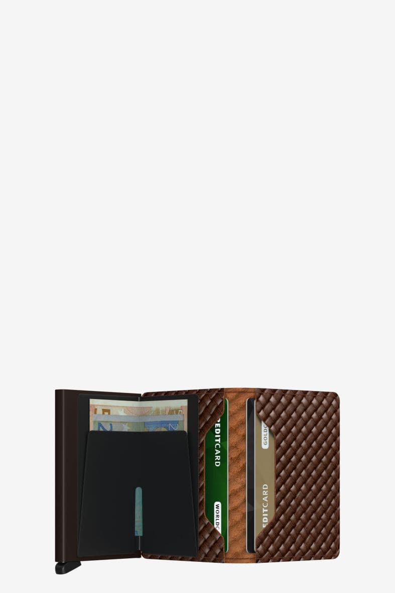 SECRID SLIMWALLET BASKET BROWN — vue 4
