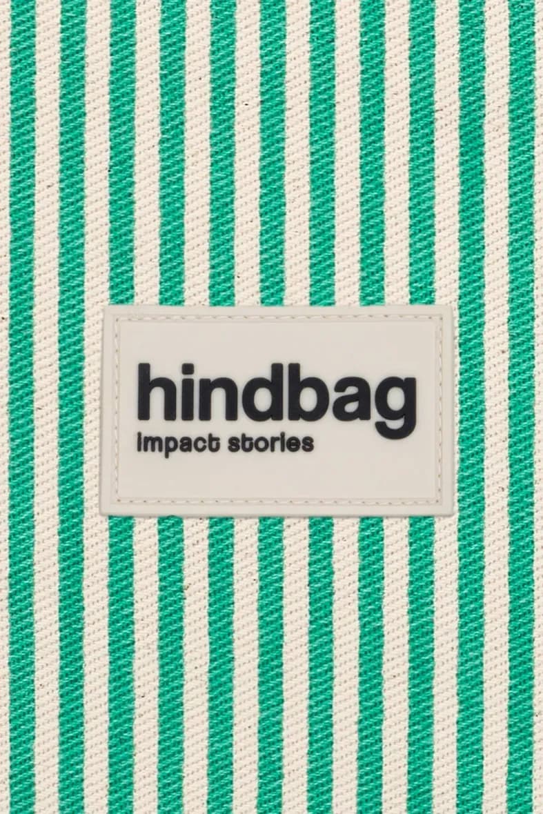 Hindbag Olivia rayures fines vertes — vue 4