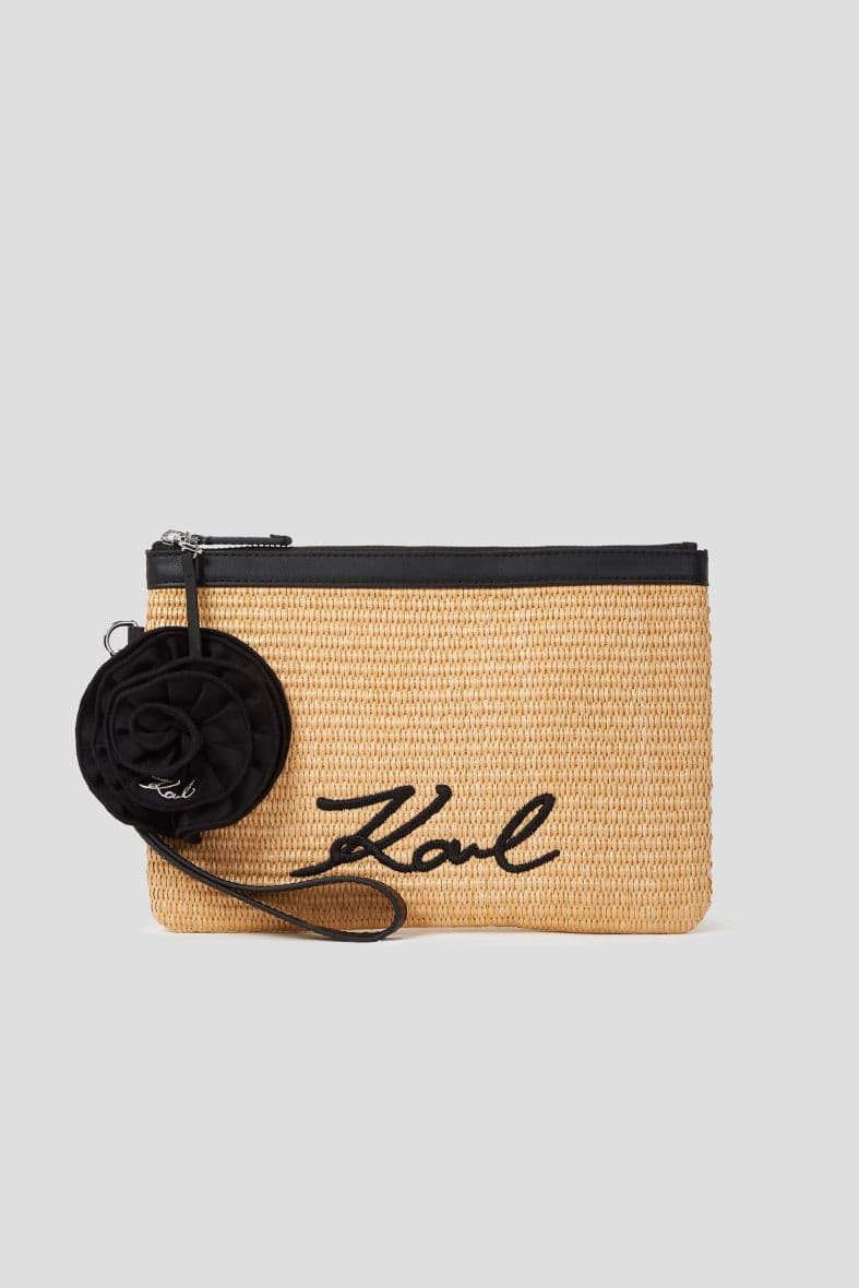 Karl Lagerfeld K/Signature Flower Pouch