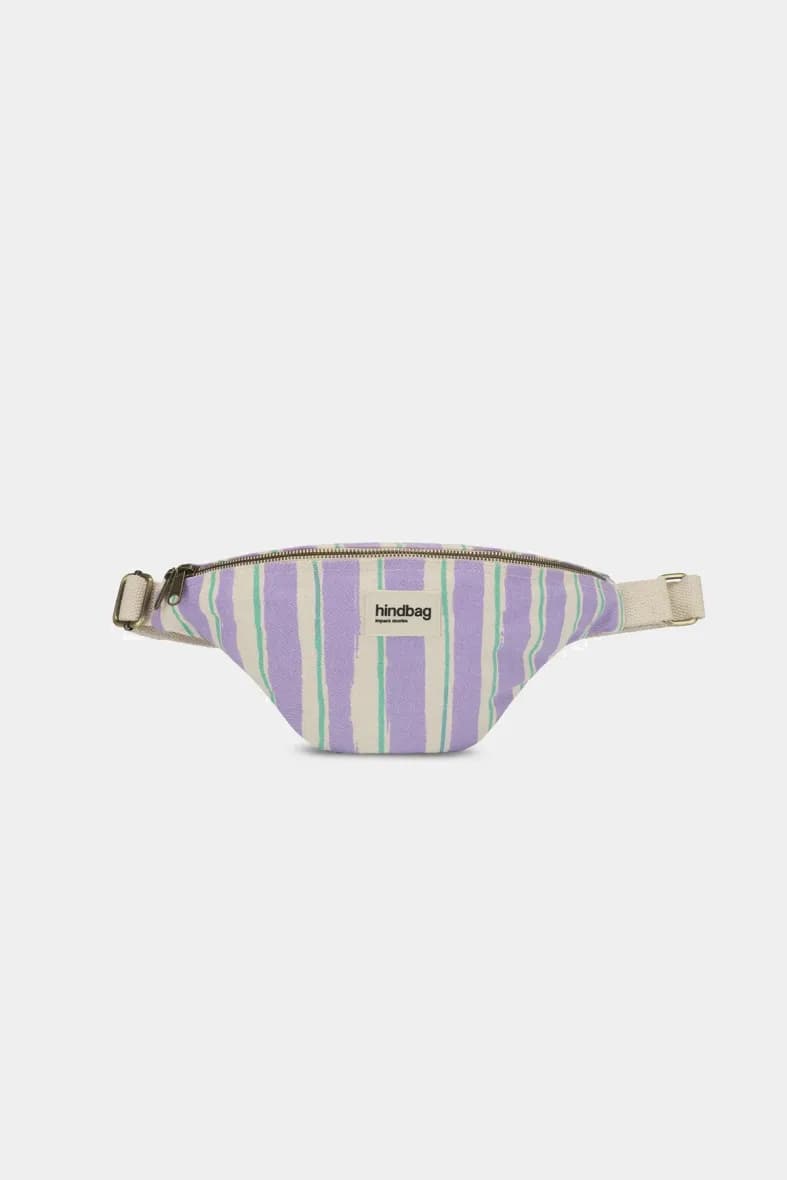 Hindbag Olivia Rayures large violet