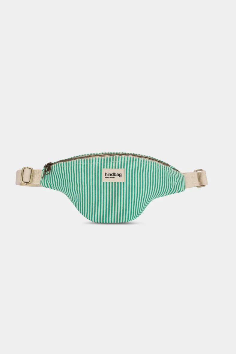 Hindbag Olivia rayures fines vertes