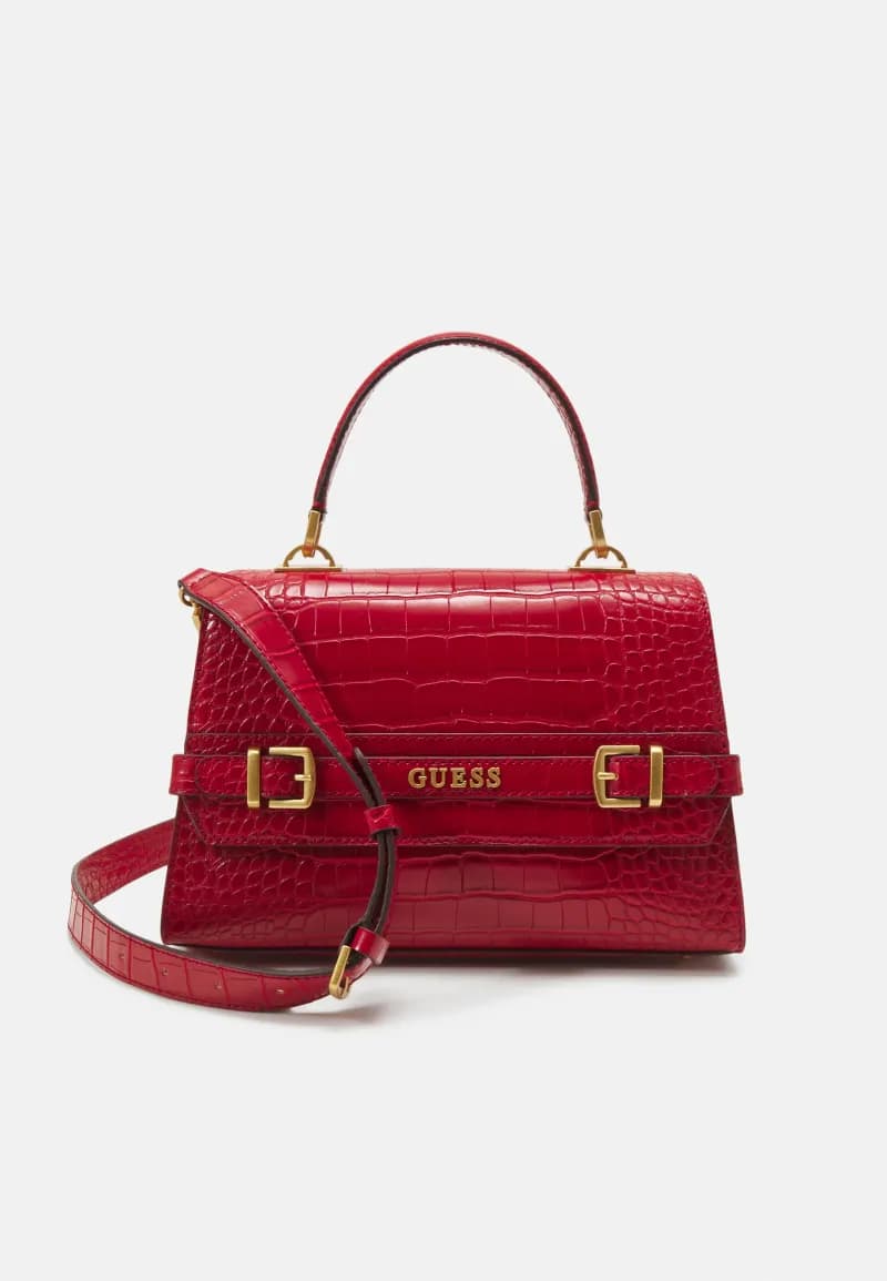 Sac Main Guess Sestri Croco Cx898520 Rouge Latroikastore